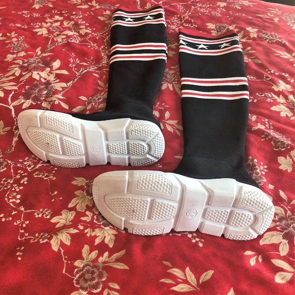 ATALINA Thigh-High Knit-Shaft Sock Sneaker Boots - Euro Size 36 (US-CA Size 6) - Picture 9 of 16